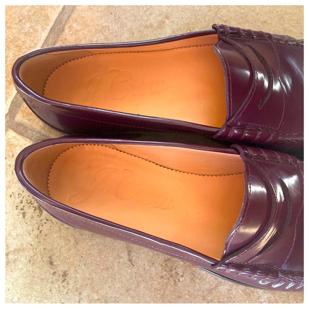 J Crew Classic Penny Loafer, SIZE 8.5 Burgundy - Picture 2 of 7
